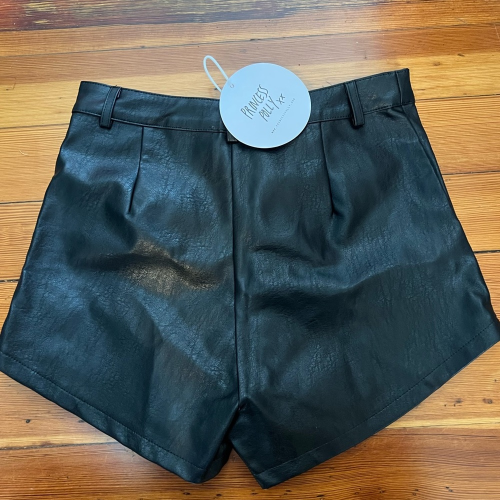 Black Leather Shorts